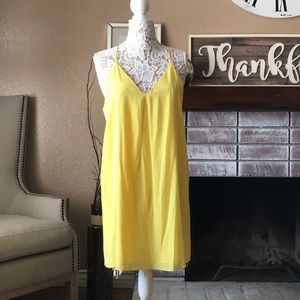 Alice + Olivia yellow dress sz L